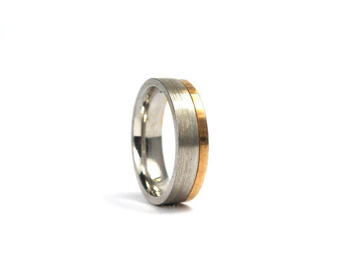 9ct two colour band