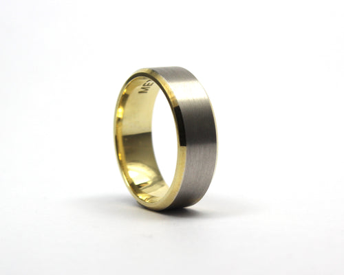 Two colour 9ct band
