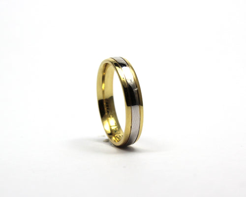 9ct two colour band